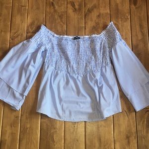 Bell sleeve off shoulders flowy shirt